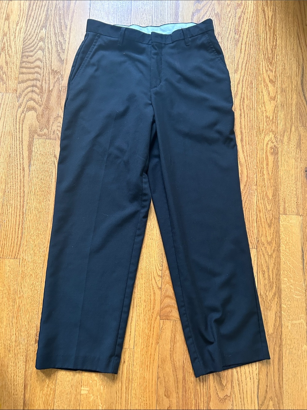 Chaps Men's Black Dress Pants - Straight Leg